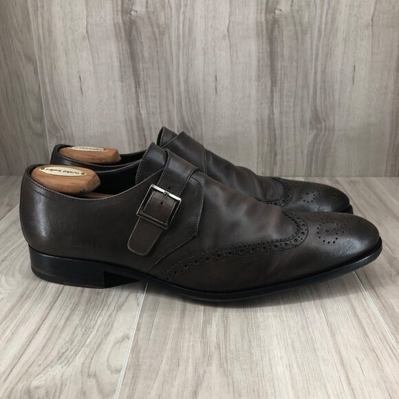 To Boot New York Monk Strap Brown Leather Oxford Men Shoes Size 10 To Boot New York By Adam Derrick Oxford Shoes Mens 10 Brown  main image 4